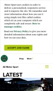 How motorsportmagazine.com looks like on a mobile device such as an iPhone.