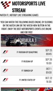How motorsports-stream.com looks like on a mobile device such as an iPhone.