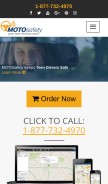 How motosafety.com looks like on a mobile device such as an iPhone.