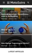 How motosutra.in looks like on a mobile device such as an iPhone.