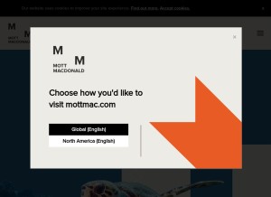How mottmac.com looks like on a tablet such as an iPad.