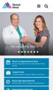 How mountsinai.org looks like on a mobile device such as an iPhone.