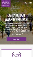 How mountunion.edu looks like on a mobile device such as an iPhone.