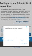 How mouser.fr looks like on a mobile device such as an iPhone.