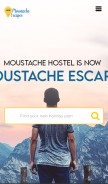 How moustachescapes.com looks like on a mobile device such as an iPhone.