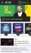 How mouv.fr looks like on a mobile device such as an iPhone.