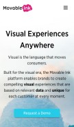 How movableink.com looks like on a mobile device such as an iPhone.