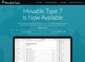 How movabletype.com looks like on a tablet such as an iPad.