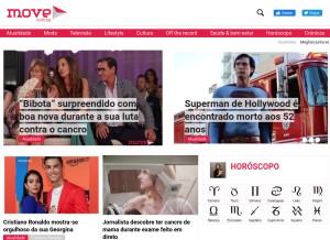 How movenoticias.com looks like on a tablet such as an iPad.