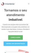 How movidesk.com looks like on a mobile device such as an iPhone.