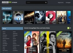 How movie4k-stream.su looks like on a tablet such as an iPad.