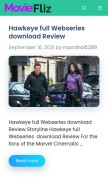 How moviefliz.in looks like on a mobile device such as an iPhone.