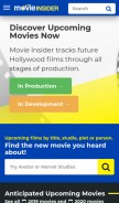 How movieinsider.com looks like on a mobile device such as an iPhone.