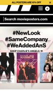 How movieposter.com looks like on a mobile device such as an iPhone.
