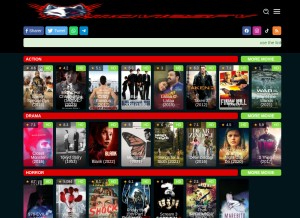 How moviesfv.com looks like on a tablet such as an iPad.