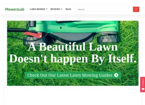 How mowerslab.com looks like on a tablet such as an iPad.