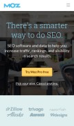 How moz.com looks like on a mobile device such as an iPhone.