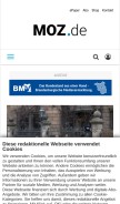 How moz.de looks like on a mobile device such as an iPhone.