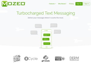 How mozeo.com looks like on a tablet such as an iPad.