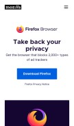 How mozilla.com looks like on a mobile device such as an iPhone.