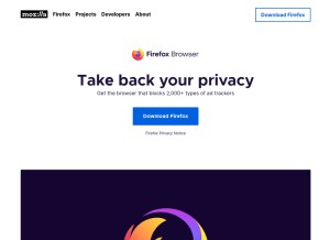 How mozilla.com looks like on a tablet such as an iPad.