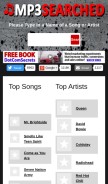 How mp3searched.net looks like on a mobile device such as an iPhone.