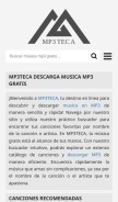 How mp3teca.info looks like on a mobile device such as an iPhone.