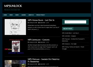 How mp3unlock.com looks like on a tablet such as an iPad.