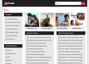 How mp3wale.org looks like on a tablet such as an iPad.