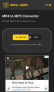 How mp4tomp3pro.com looks like on a mobile device such as an iPhone.