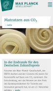 How mpg.de looks like on a mobile device such as an iPhone.