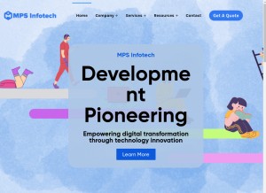 How mpsinfotech.in looks like on a tablet such as an iPad.