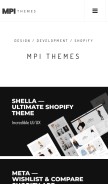 How mpthemes.net looks like on a mobile device such as an iPhone.