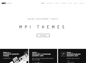 How mpthemes.net looks like on a tablet such as an iPad.
