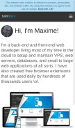 How mrfdev.com looks like on a mobile device such as an iPhone.