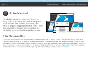 How mrfdev.com looks like on a tablet such as an iPad.