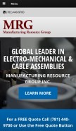 How mrg-inc.com looks like on a mobile device such as an iPhone.