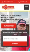 How mrhandyman.com looks like on a mobile device such as an iPhone.