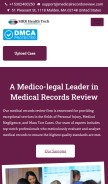 How mrrhealthtech.com looks like on a mobile device such as an iPhone.