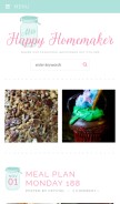 How mrshappyhomemaker.com looks like on a mobile device such as an iPhone.