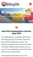How mrsweepstakes.com looks like on a mobile device such as an iPhone.