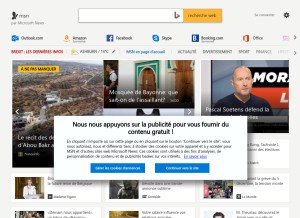 How msn.com looks like on a tablet such as an iPad.