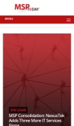 How msptoday.com looks like on a mobile device such as an iPhone.