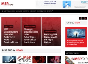 How msptoday.com looks like on a tablet such as an iPad.