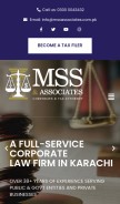 How mssassociates.com.pk looks like on a mobile device such as an iPhone.
