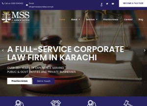 How mssassociates.com.pk looks like on a tablet such as an iPad.