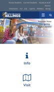 How msubillings.edu looks like on a mobile device such as an iPhone.