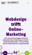 How mt-synergy.de looks like on a mobile device such as an iPhone.