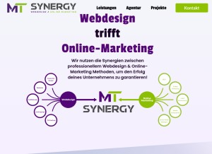 How mt-synergy.de looks like on a tablet such as an iPad.