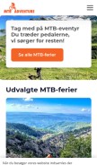 How mtb-adventure.dk looks like on a mobile device such as an iPhone.